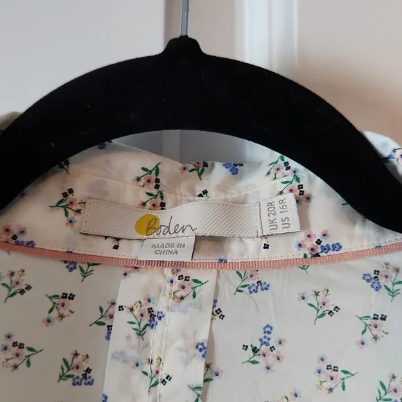 Boden 16R Floral Bouquet White Long Sleeve - Picture 2 of 4